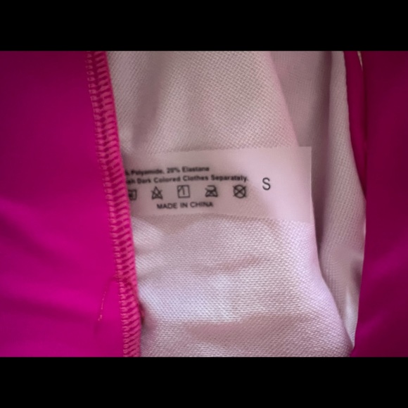 Hot Pink Two Piece Bikini Swimsuit - Picture 2 of 4